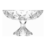 Centro 32,5 Por 19,5cm De Mesa Decorativo Com Pé Em Cristal Ecológico Deli Diamond